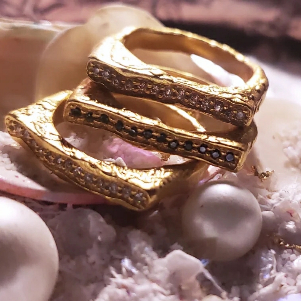 Mango Women's Squared Ring Set